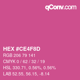 Color code: HEX #CE4F8D | qconv.com