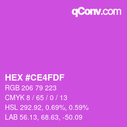 カラーコード: HEX #CE4FDF | qconv.com
