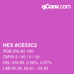 Color code: HEX #CE53C2 | qconv.com