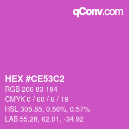 Color code: HEX #CE53C2 | qconv.com