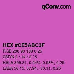 カラーコード: HEX #CE5ABC3F | qconv.com