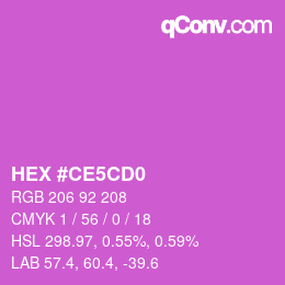 カラーコード: HEX #CE5CD0 | qconv.com