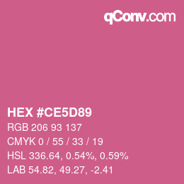 Color code: HEX #CE5D89 | qconv.com