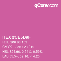 カラーコード: HEX #CE5D9F | qconv.com