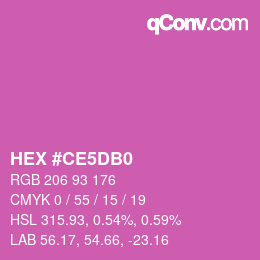 カラーコード: HEX #CE5DB0 | qconv.com