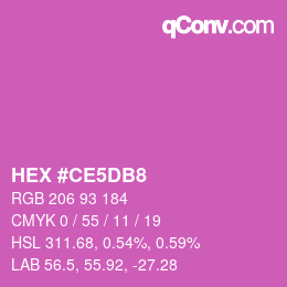 カラーコード: HEX #CE5DB8 | qconv.com