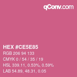 Color code: HEX #CE5E85 | qconv.com