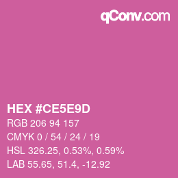 Farbcode: HEX #CE5E9D | qconv.com
