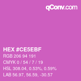 Color code: HEX #CE5EBF | qconv.com