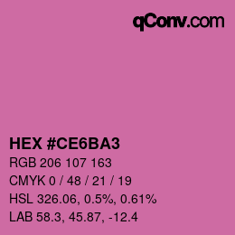 カラーコード: HEX #CE6BA3 | qconv.com