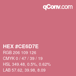 Color code: HEX #CE6D7E | qconv.com