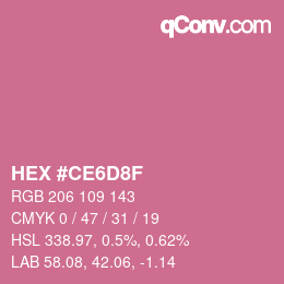Color code: HEX #CE6D8F | qconv.com