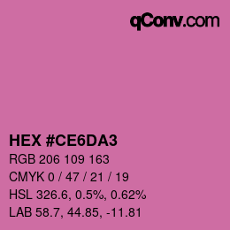カラーコード: HEX #CE6DA3 | qconv.com