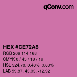 カラーコード: HEX #CE72A8 | qconv.com