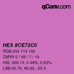 Color code: HEX #CE72C0 | qconv.com