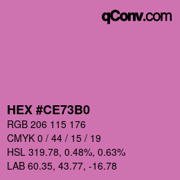 カラーコード: HEX #CE73B0 | qconv.com