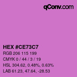 Color code: HEX #CE73C7 | qconv.com