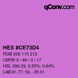 Color code: HEX #CE73D4 | qconv.com