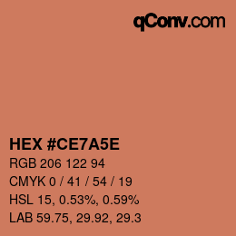 Farbcode: HEX #CE7A5E | qconv.com