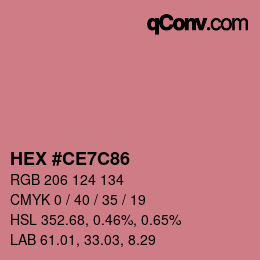 カラーコード: HEX #CE7C86 | qconv.com