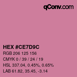 Color code: HEX #CE7D9C | qconv.com