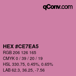 カラーコード: HEX #CE7EA5 | qconv.com