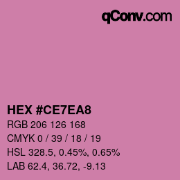 カラーコード: HEX #CE7EA8 | qconv.com