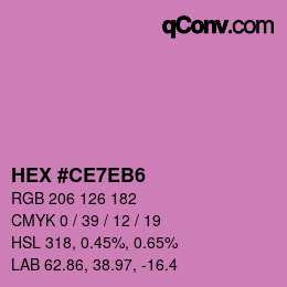 颜色代码: HEX #CE7EB6 | qconv.com