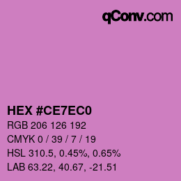 Color code: HEX #CE7EC0 | qconv.com