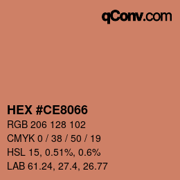 Color code: HEX #CE8066 | qconv.com