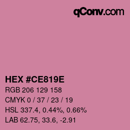 Color code: HEX #CE819E | qconv.com