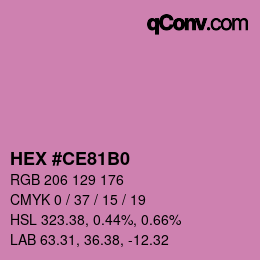 カラーコード: HEX #CE81B0 | qconv.com