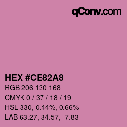 Farbcode: HEX #CE82A8 | qconv.com