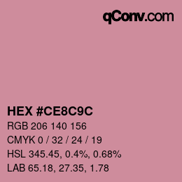 Color code: HEX #CE8C9C | qconv.com