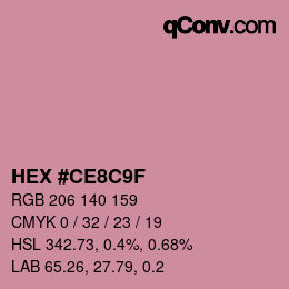 Color code: HEX #CE8C9F | qconv.com