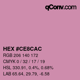 Color code: HEX #CE8CAC | qconv.com
