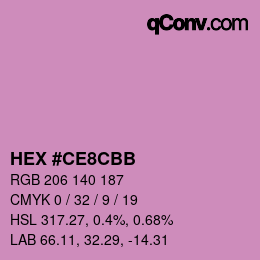 Color code: HEX #CE8CBB | qconv.com