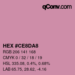 Color code: HEX #CE8DA8 | qconv.com