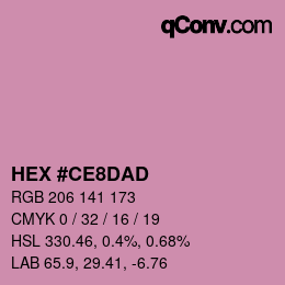カラーコード: HEX #CE8DAD | qconv.com