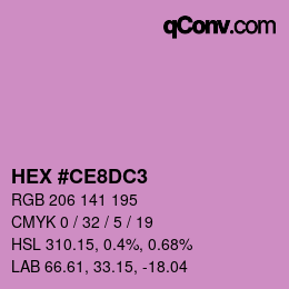 カラーコード: HEX #CE8DC3 | qconv.com