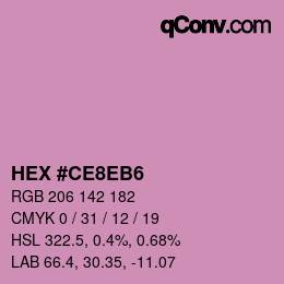 Farbcode: HEX #CE8EB6 | qconv.com