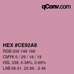Color code: HEX #CE92A8 | qconv.com