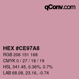 Color code: HEX #CE97A8 | qconv.com