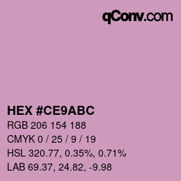 Color code: HEX #CE9ABC | qconv.com