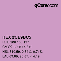 Color code: HEX #CE9BC5 | qconv.com