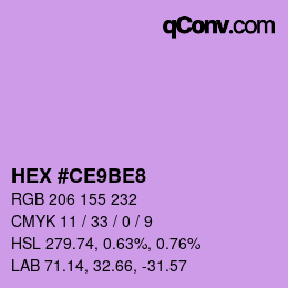 Color code: HEX #CE9BE8 | qconv.com