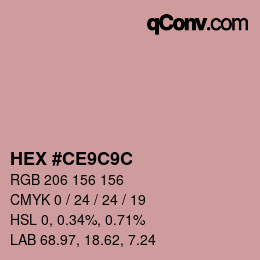 Color code: HEX #CE9C9C | qconv.com