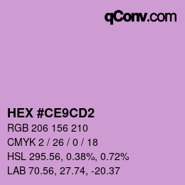 Color code: HEX #CE9CD2 | qconv.com