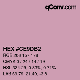 颜色代码: HEX #CE9DB2 | qconv.com