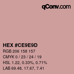 Color code: HEX #CE9E9D | qconv.com